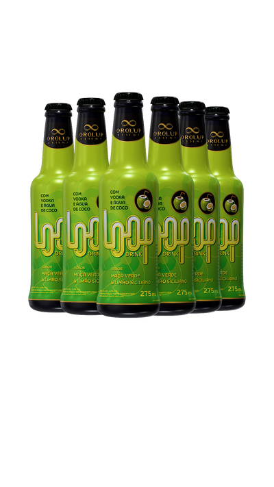 Kit c/ 6 unid Garrafas 275ml. Sabor Maçã Verde e Limão Siciliano