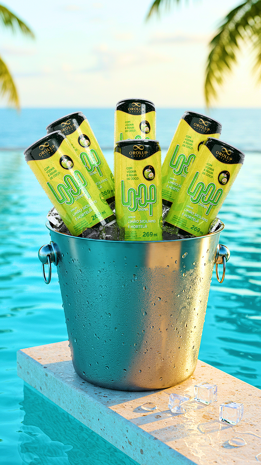 Kit c/ 6 unid Latas 269ml. Sabor Limão Siciliano e Hortelã